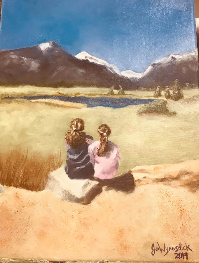 Girls in Denver. Oil on canvas
